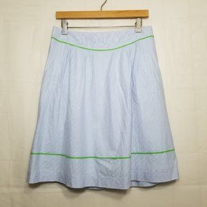 Lilly Pulitzer Striped Blue and Green A-Line Skirt